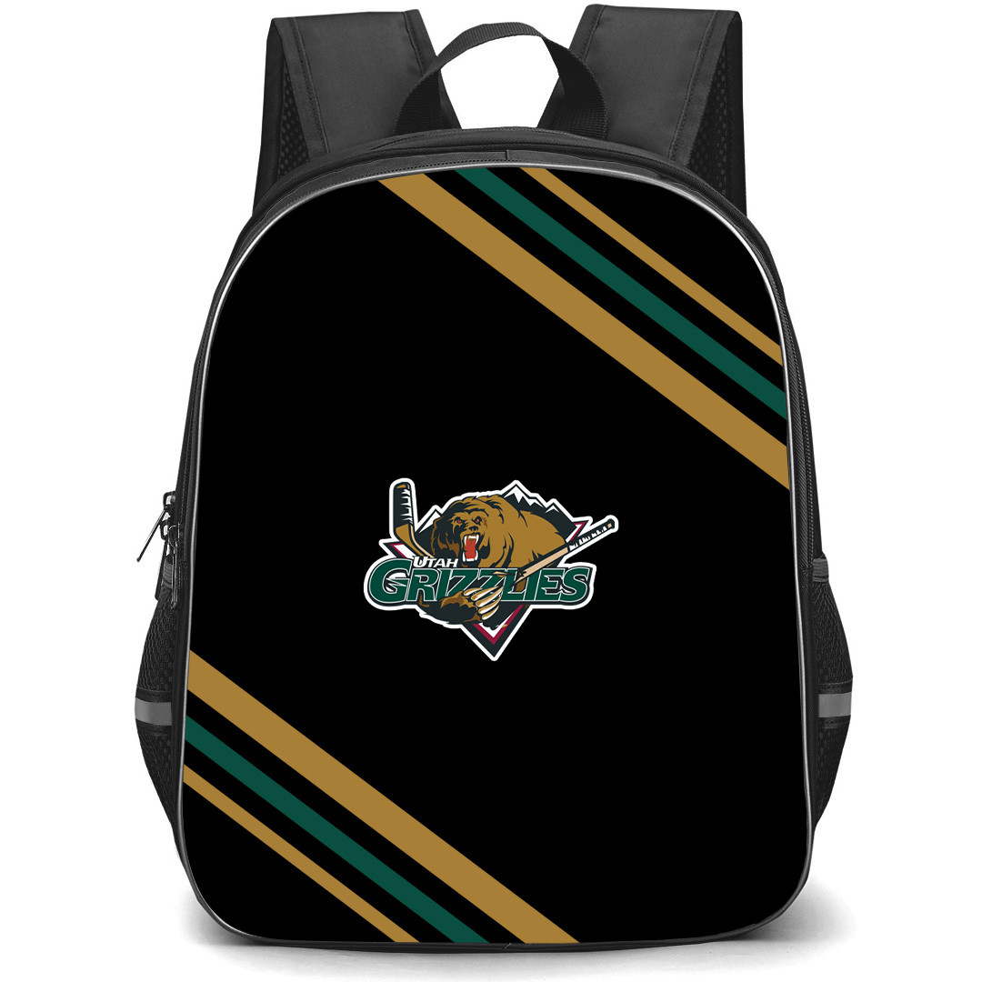 Utah Grizzlies Backpack School Bag StudentPack - Utah Grizzlies Large Logo With Stripe