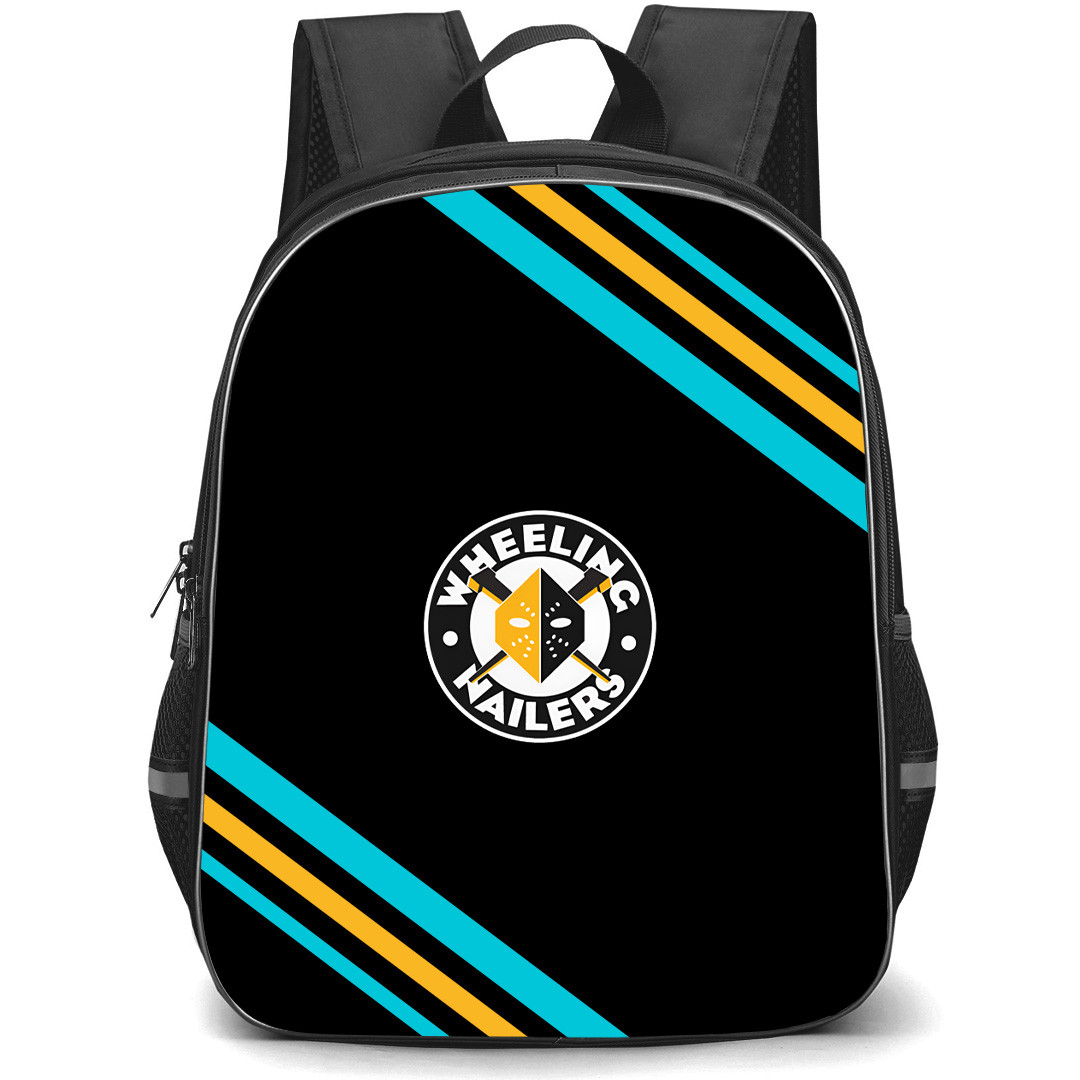 Wheeling Nailers Backpack School Bag StudentPack - Wheeling Nailers Large Logo With Stripe