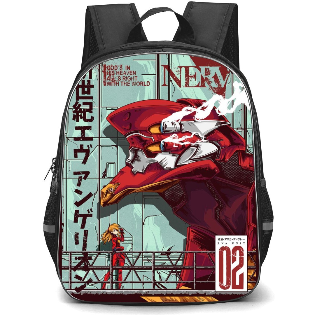 Neon Genesis Evangelion Asuka Langley Backpack StudentPack - Asuka Langley Evangelion Unit 02 Illustration