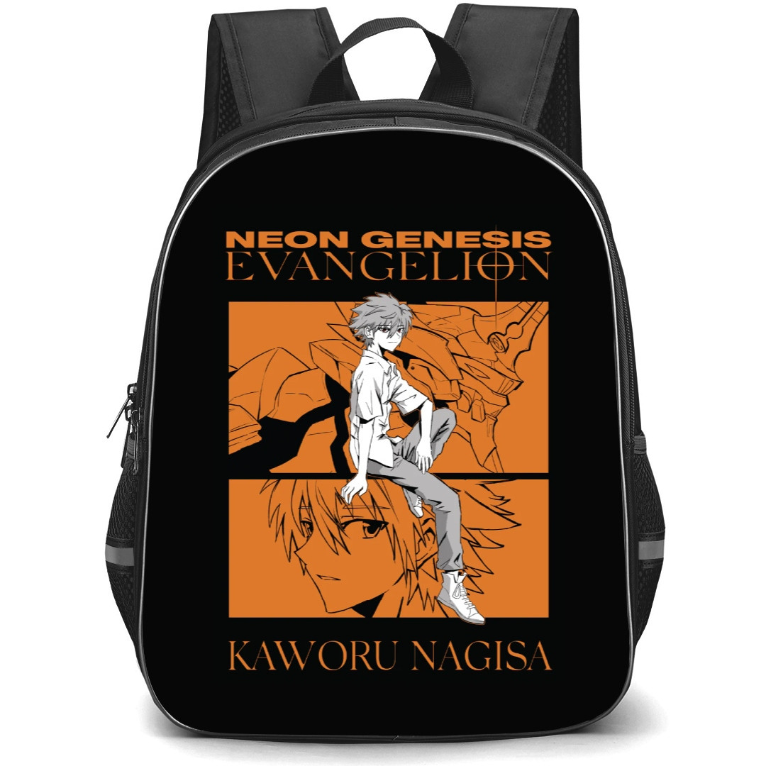 Neon Genesis Evangelion Kaworu Nagisa Backpack StudentPack - Kaworu Nagisa Sitting On Black Background