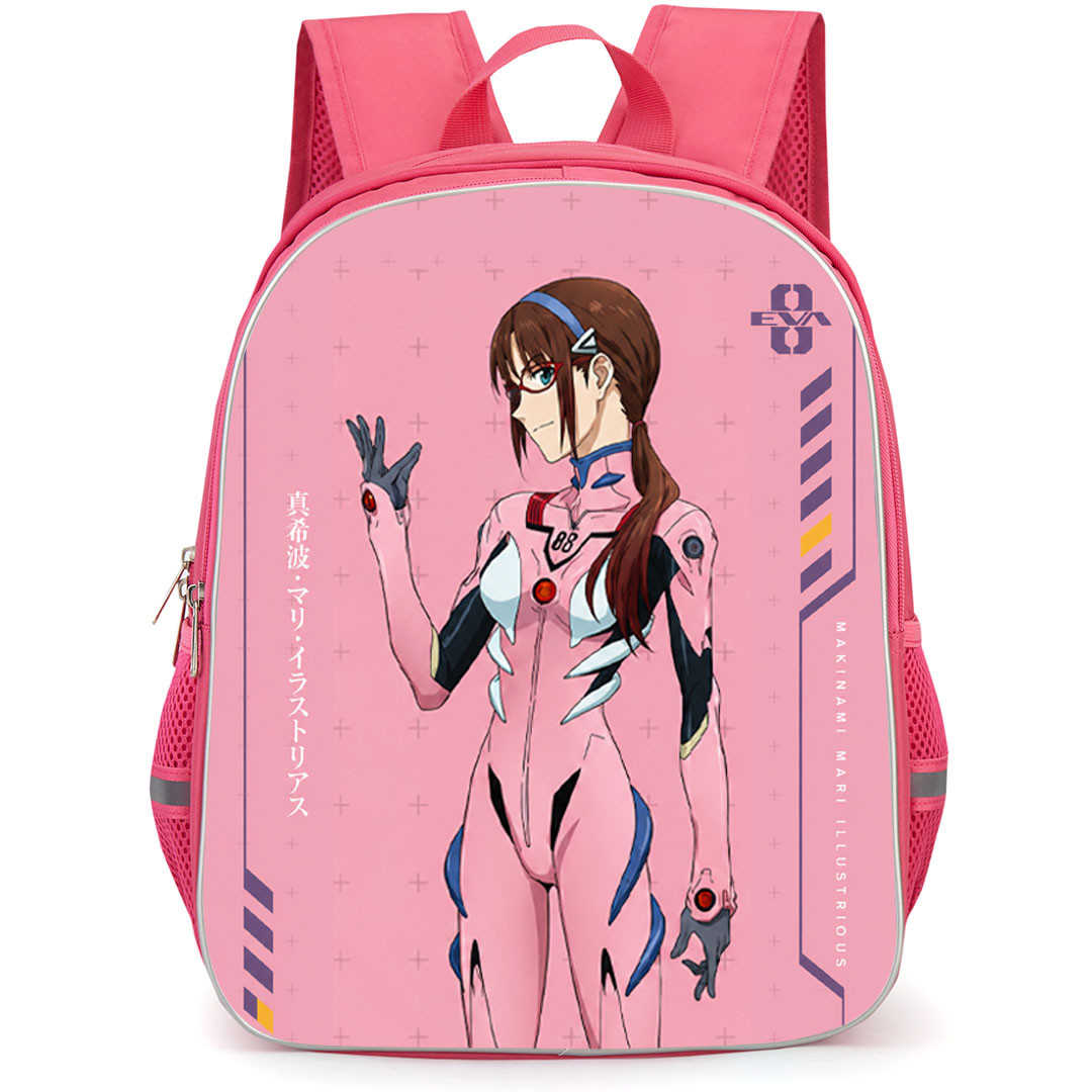 Neon Genesis Evangelion Makinami Mari Backpack School Bag StudentPack - Makinami Mari Illustrious Pink Plug Suit Poster