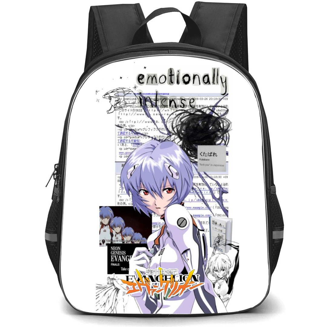 Neon Genesis Evangelion Rei Ayanami Backpack StudentPack - Rei Ayanami Portrait Collage