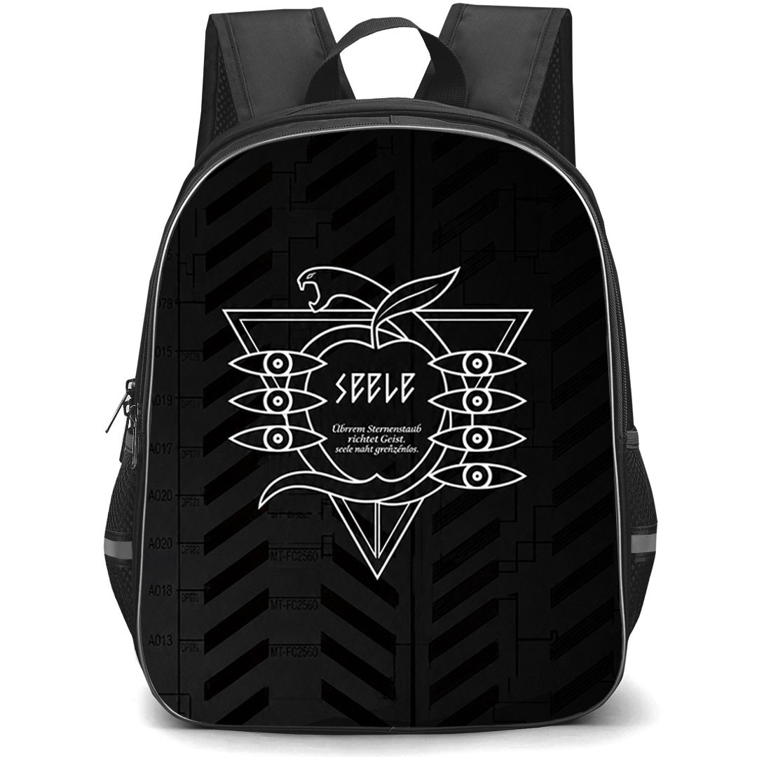Neon Genesis Evangelion Backpack School Bag StudentPack - Neon Genesis Evangelion SEELE Monolith Symbol Dark Minimalist Poster