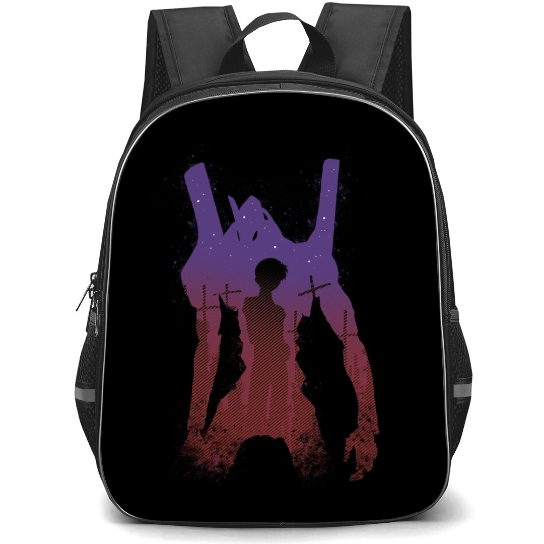 Neon Genesis Evangelion Shinji Ikari Backpack StudentPack - Shinji Ikari Evangelion Unit 01 Silhouette