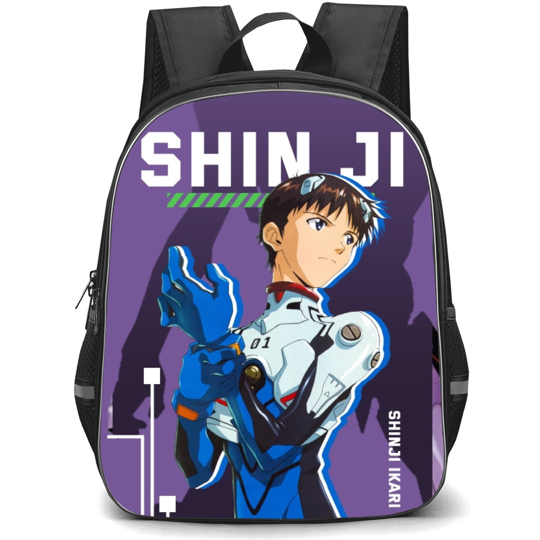 Neon Genesis Evangelion Shinji Ikari Backpack StudentPack - Shinji Ikari EVA Unit 01 Theme