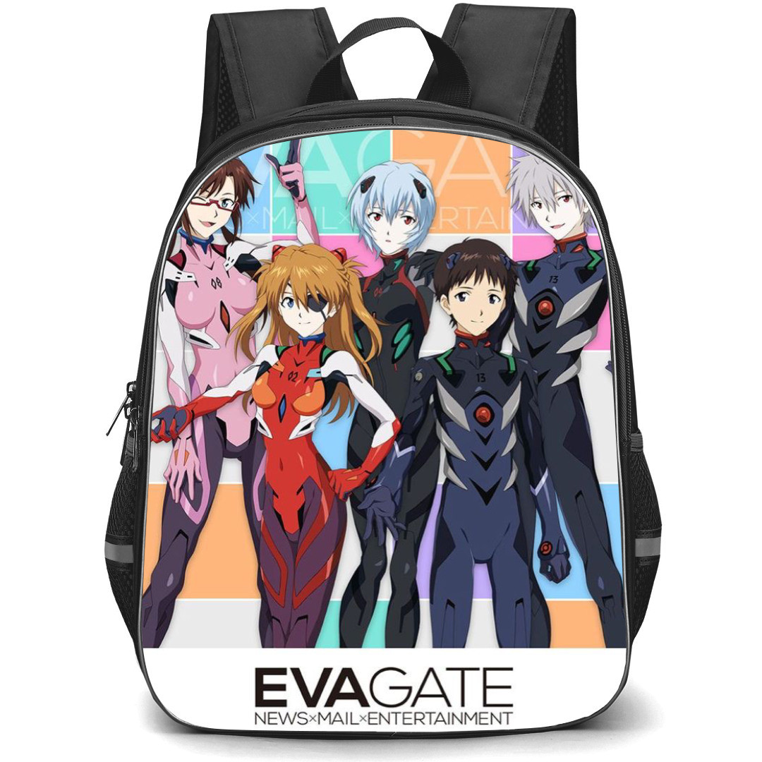 Neon Genesis Evangelion Backpack StudentPack - Neon Genesis Evangelion Character Standing Illustration On White Background