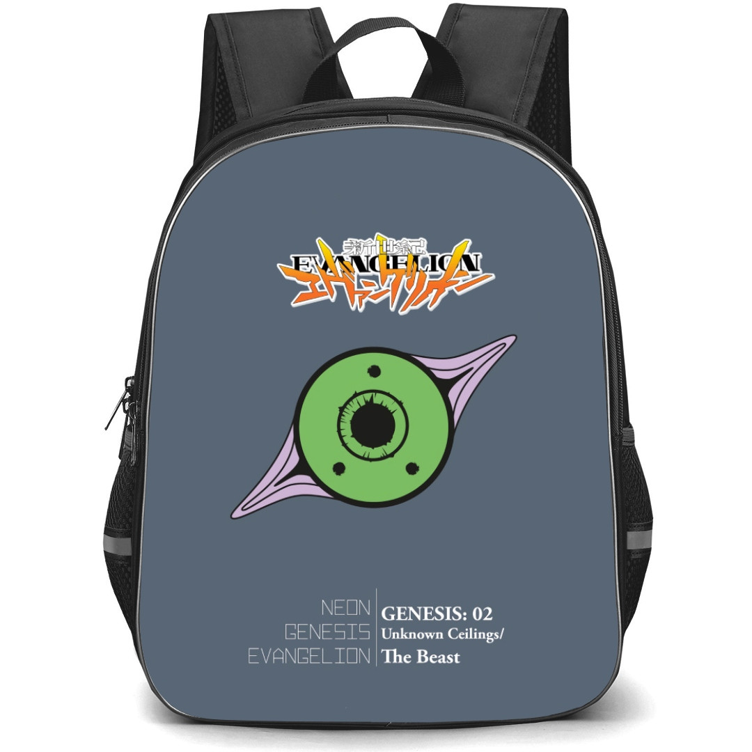 Neon Genesis Evangelion Unit 01 Backpack StudentPack - Evangelion Unit 01 Eye On Grey Background