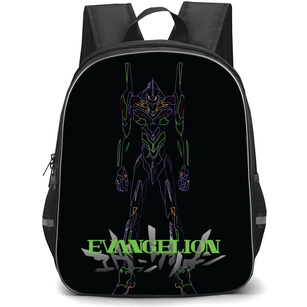 Neon Genesis Evangelion Unit 01 Backpack StudentPack - Evangelion Unit 01 Neon Line Art
