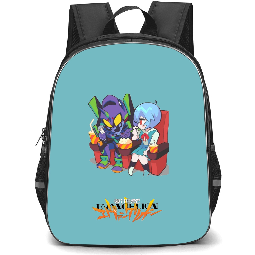 Neon Genesis Evangelion Backpack StudentPack - Evangelion Unit 01 Rei Ayanami Eating Chibi Art Sticker