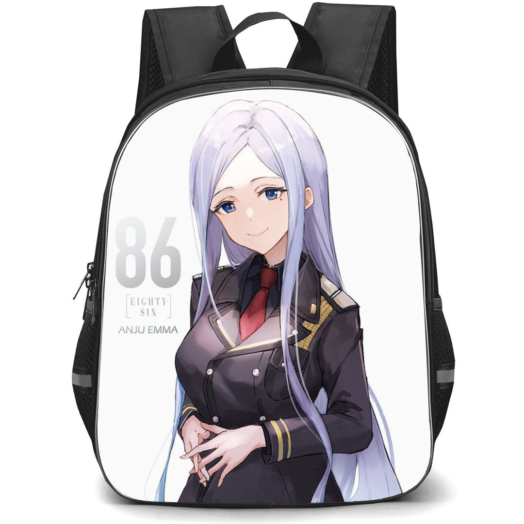 86 Eighty Six Anju Emma Backpack StudentPack - Anju Emma Anime Art Standing On White Background