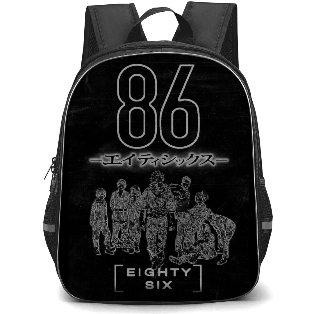 86 Eighty Six Backpack StudentPack - 86 Eighty Six Characters Silhouette Art On Black Background