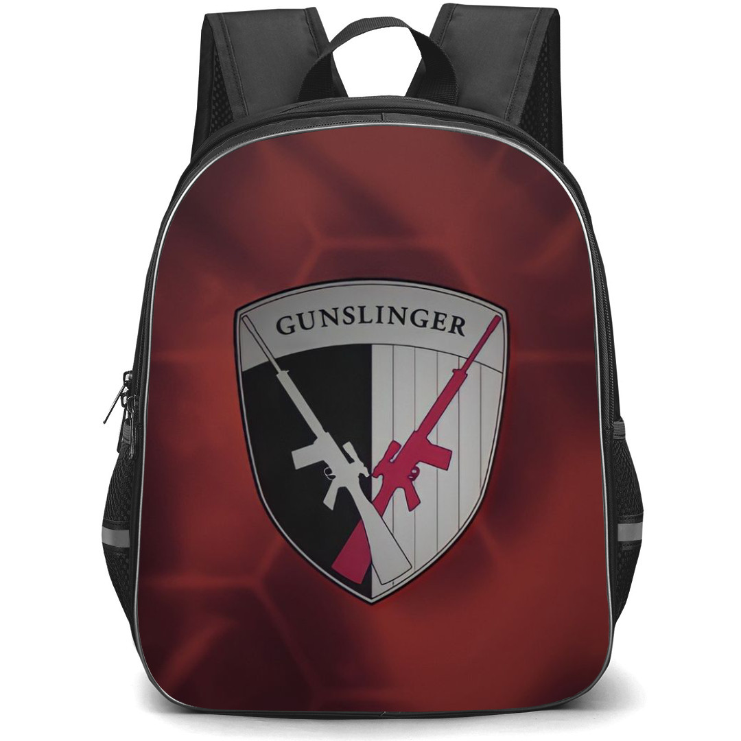 86 Eighty Six Backpack StudentPack - 86 Eighty Six Gunslinger Logo On Dark Red Background