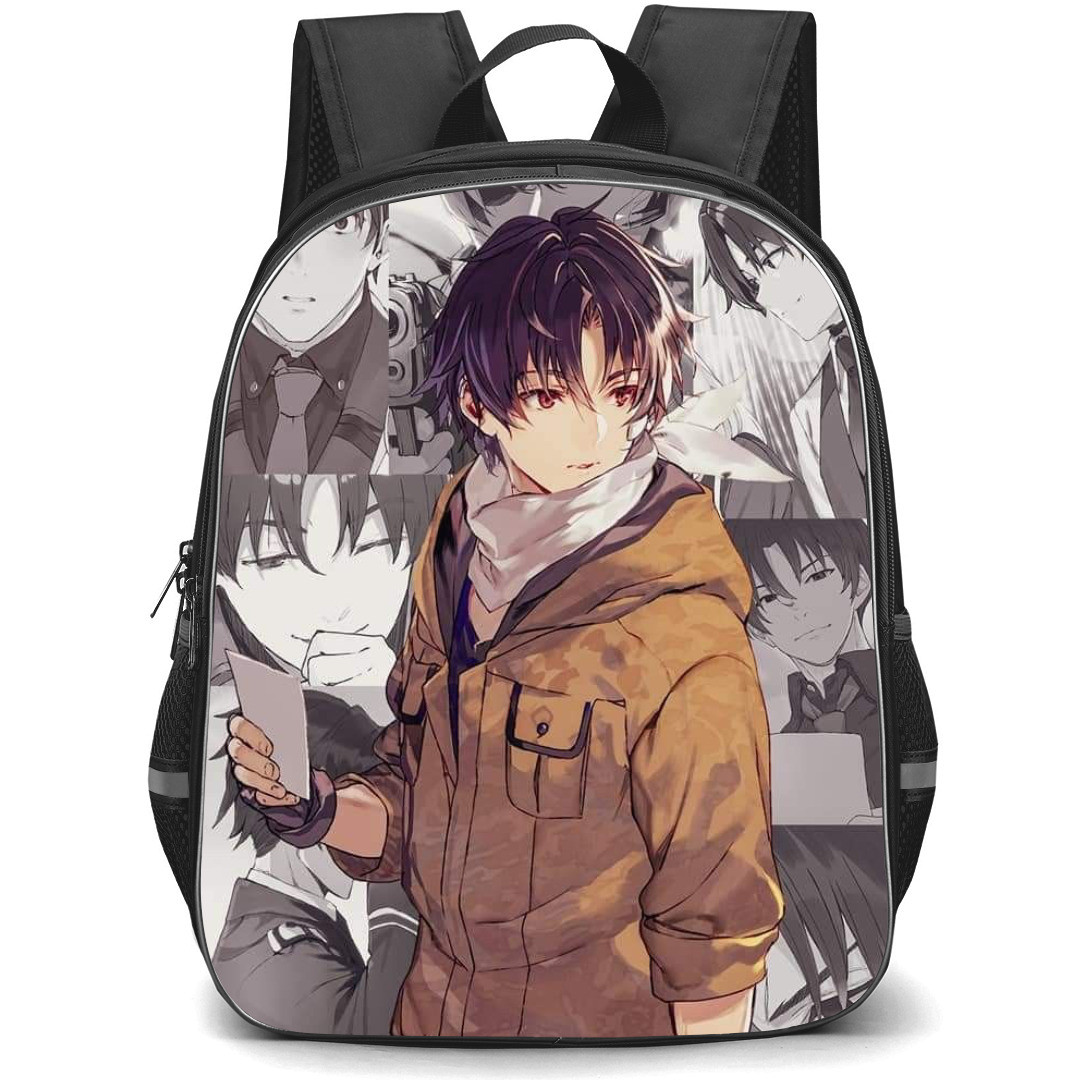 86 Eighty Six Shinei Nouzen Backpack StudentPack - Shinei Nouzen Anime Art Standing On White Background