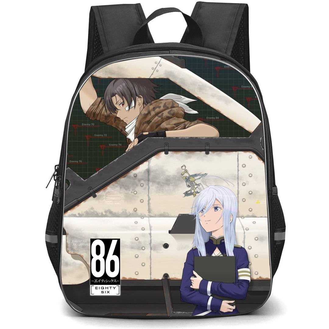 86 Eighty Six Backpack StudentPack - 86 Eighty Six Shinei And Vladilena Anime Art Poster