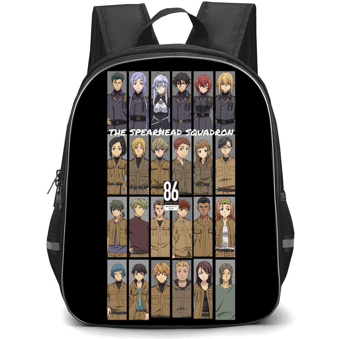 86 Eighty Six Backpack StudentPack - 86 Eighty Six Spearhead Squadron Anime Art Poster