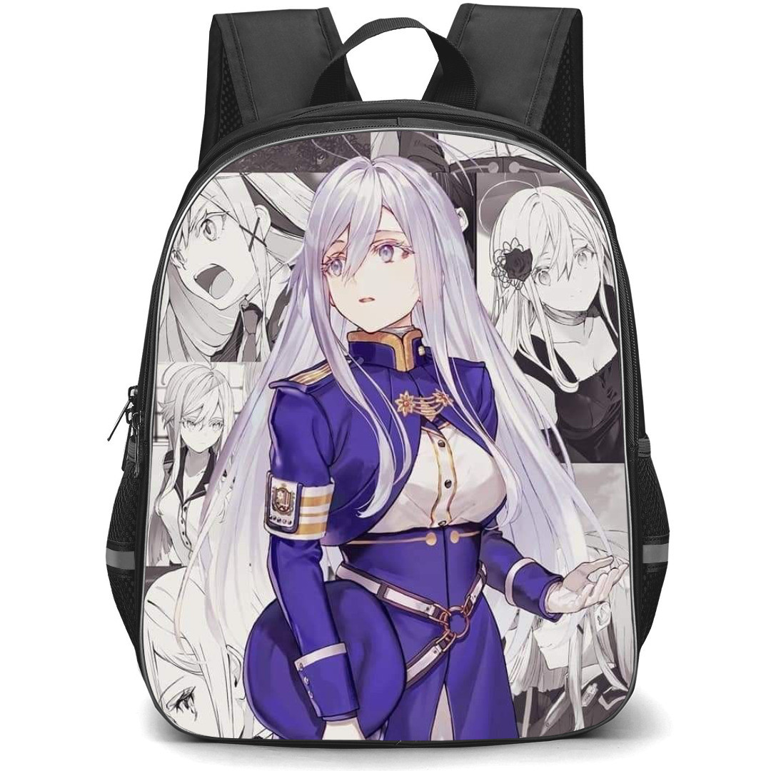 86 Eighty Six Vladilena Milize Backpack StudentPack - Vladilena Milize Wearing Pink Costume On Grayscale Comic Background