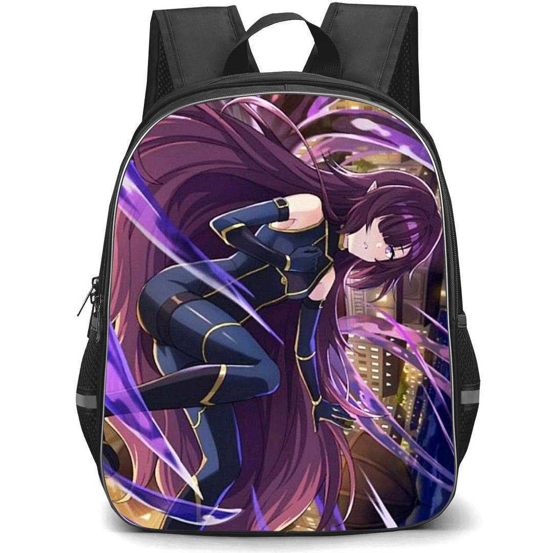 The Eminence In Shadow Eta Backpack StudentPack - Eta With Purple Long Hair Anime Art Poster
