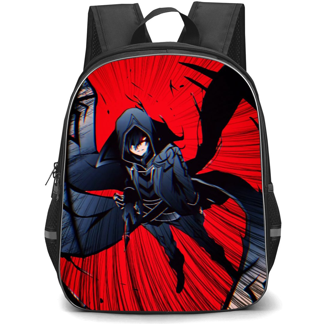 The Eminence In Shadow Cid Kagenou Backpack StudentPack - Cid Kagenou Anime Art On Red Background