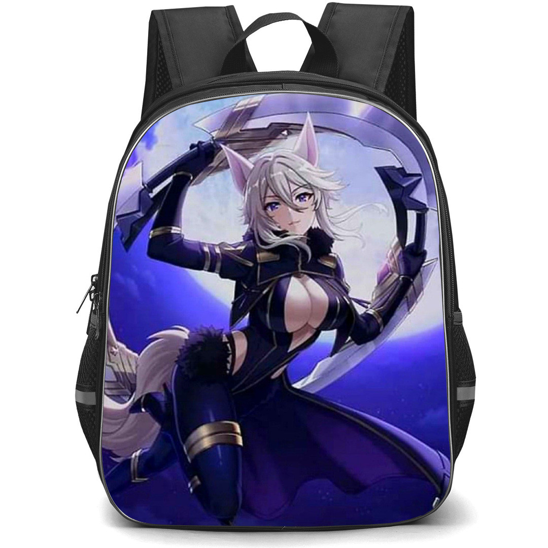 The Eminence In Shadow Zeta Backpack StudentPack - Zeta Anime Art On Purple Background
