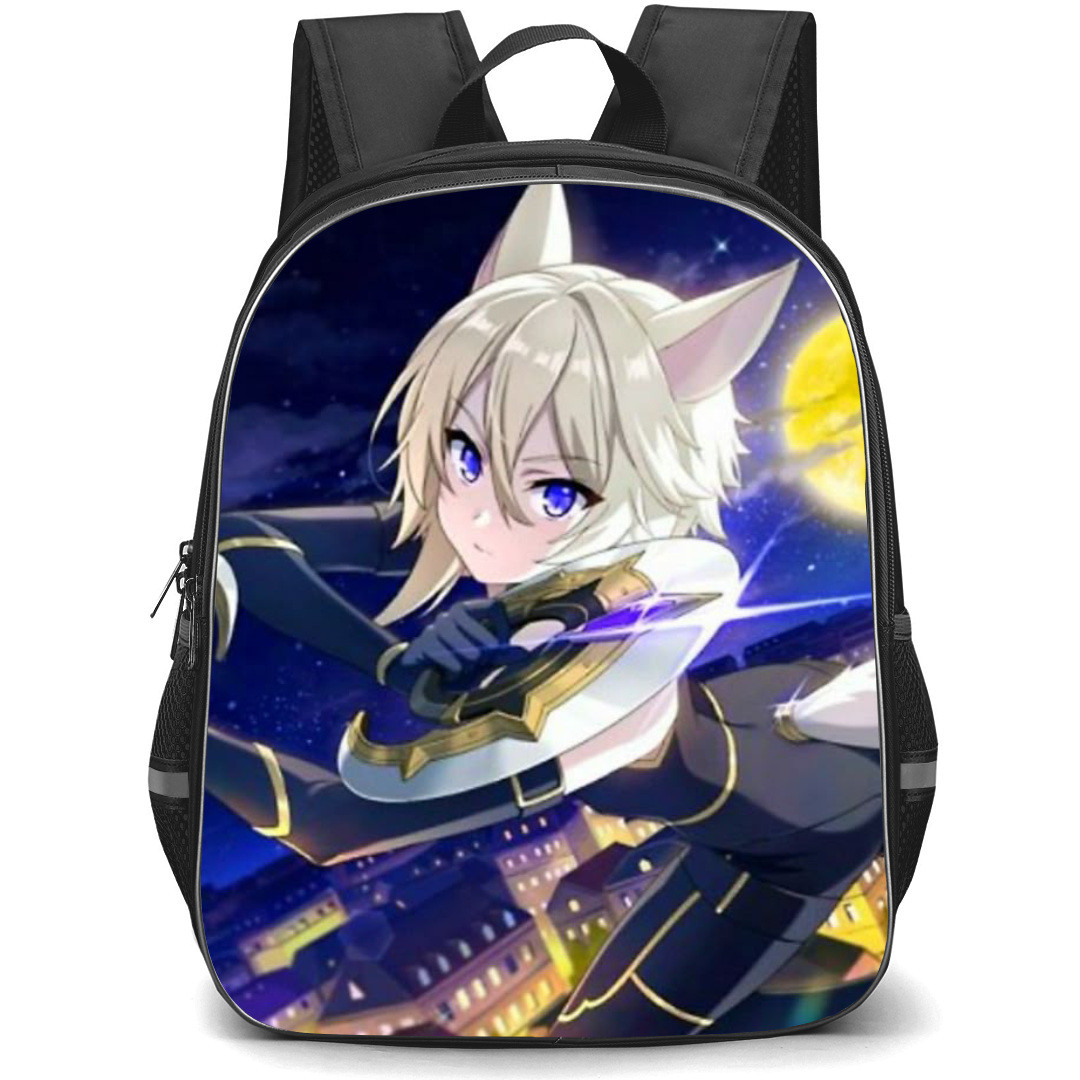 The Eminence In Shadow Zeta Backpack StudentPack - Zeta Is Floating On Air Action Posture Anime Art Poster