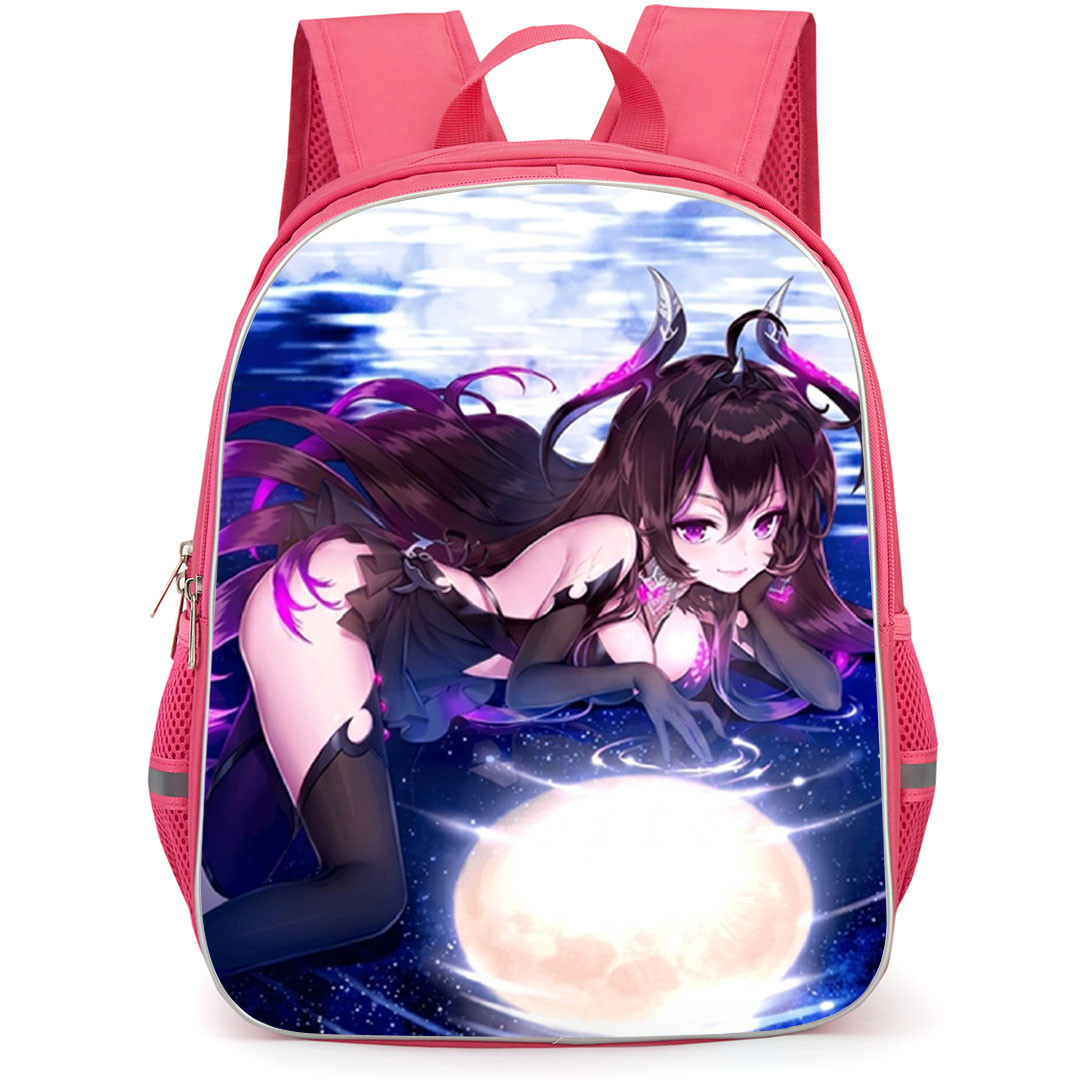 Epic Seven Tenebria Backpack School Bag StudentPack - Tenebria Laying Down In Water Moon Portrait
