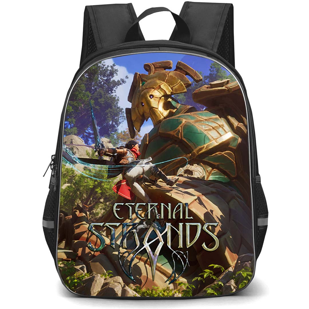 Eternal Strands Backpack School Bag StudentPack - Eternal Strands Giant Golem Battle Poster