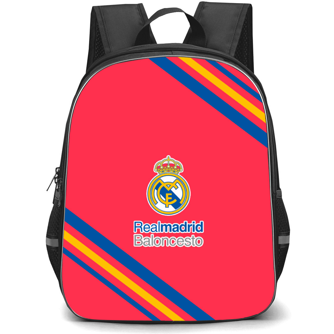 Real Madrid Baloncesto Backpack School Bag StudentPack - Large Logo With Stripe