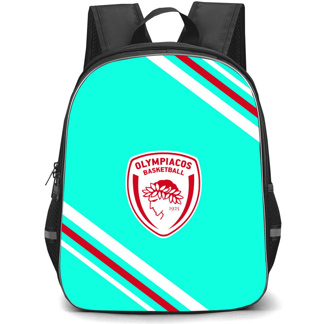 Olympiacos Basketball Club Backpack School Bag StudentPack - Large Logo With Stripe