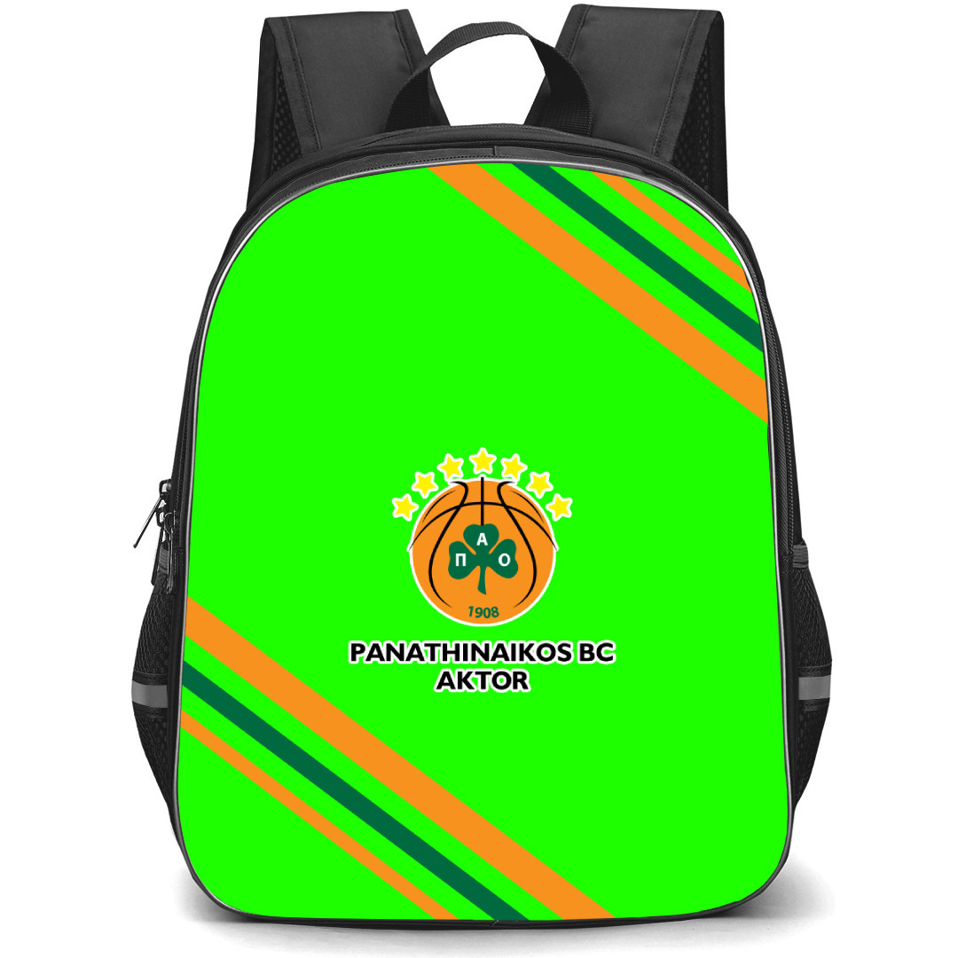 Panathinaikos B.C. Backpack School Bag StudentPack - Large Logo With Stripe