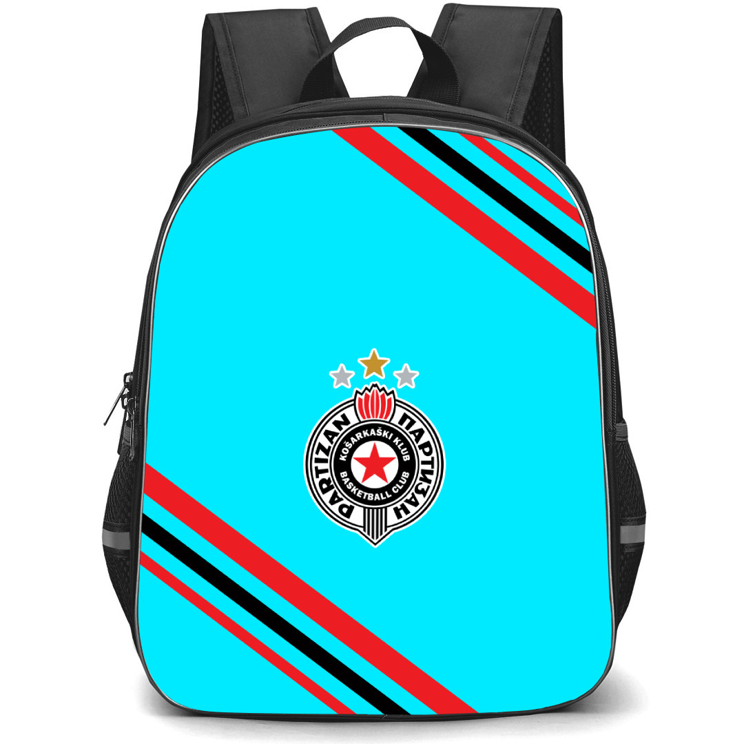 Kosarkaski klub Partizan Backpack School Bag StudentPack - Large Logo With Stripe