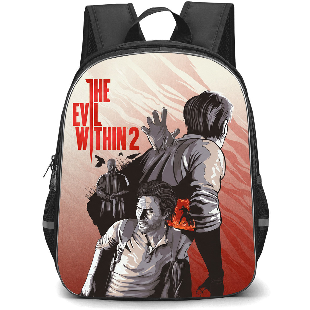 The Evil Within Backpack School Bag StudentPack - The Evil Within Drawn Gun Comic Art
