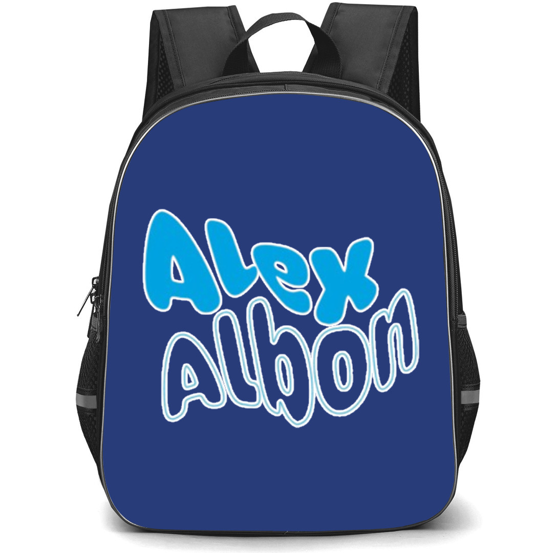 F1 Formula One Alexander Albon Backpack StudentPack - Blue Text Sticker Art