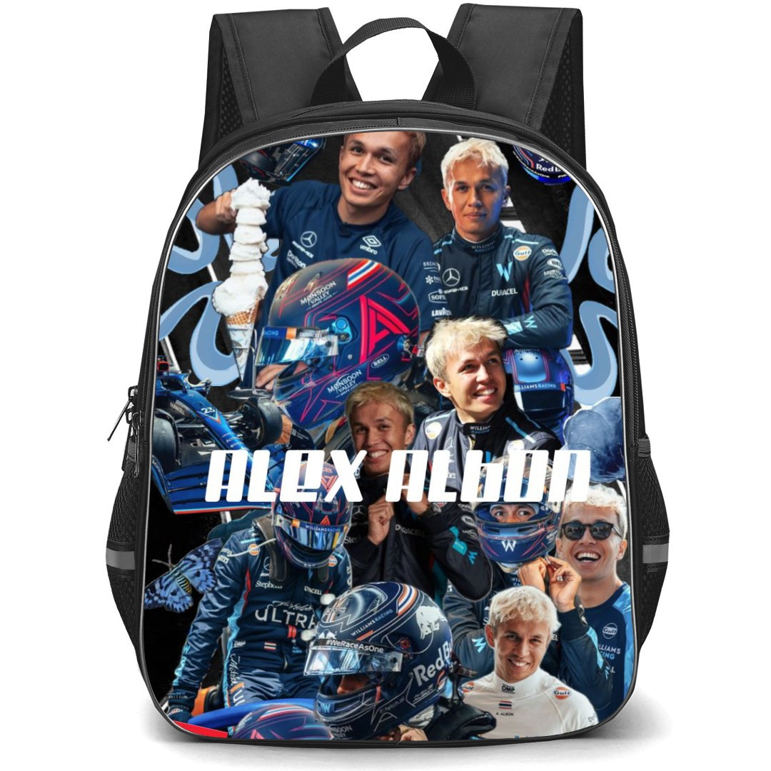 F1 Formula One Alexander Albon Backpack StudentPack - Race Outfit Collage