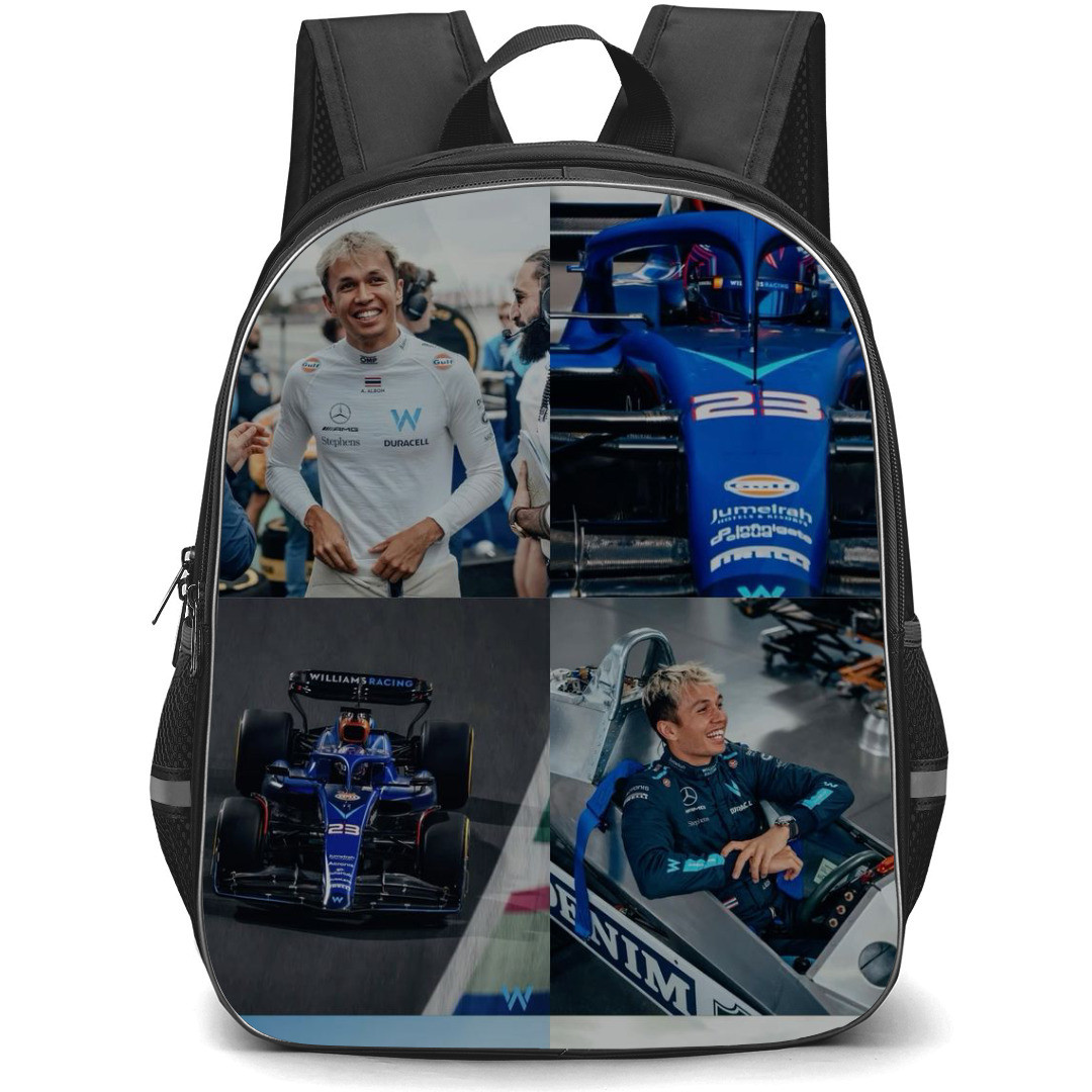 F1 Formula One Alexander Albon Backpack StudentPack - Six Frame Collage