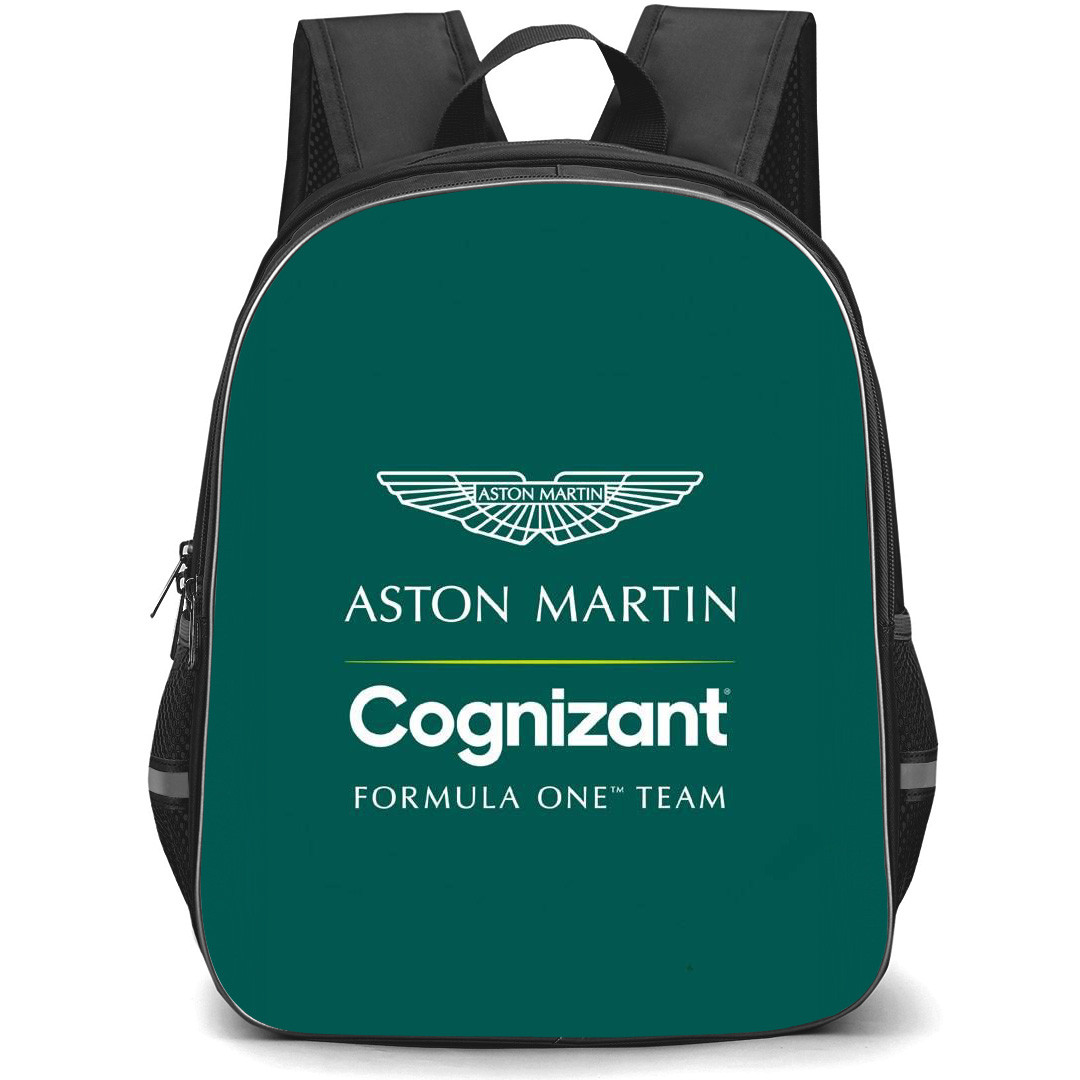 F1 Formula One Aston Martin Backpack StudentPack - Aston Martin Formula One Team Green Background