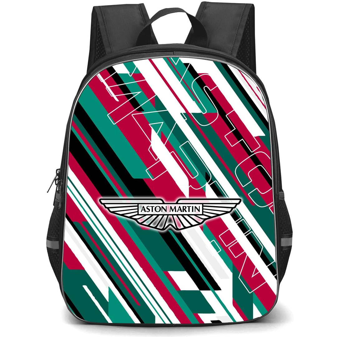 F1 Formula One Aston Martin Backpack StudentPack - Aston Martin Logo On Graphic Art
