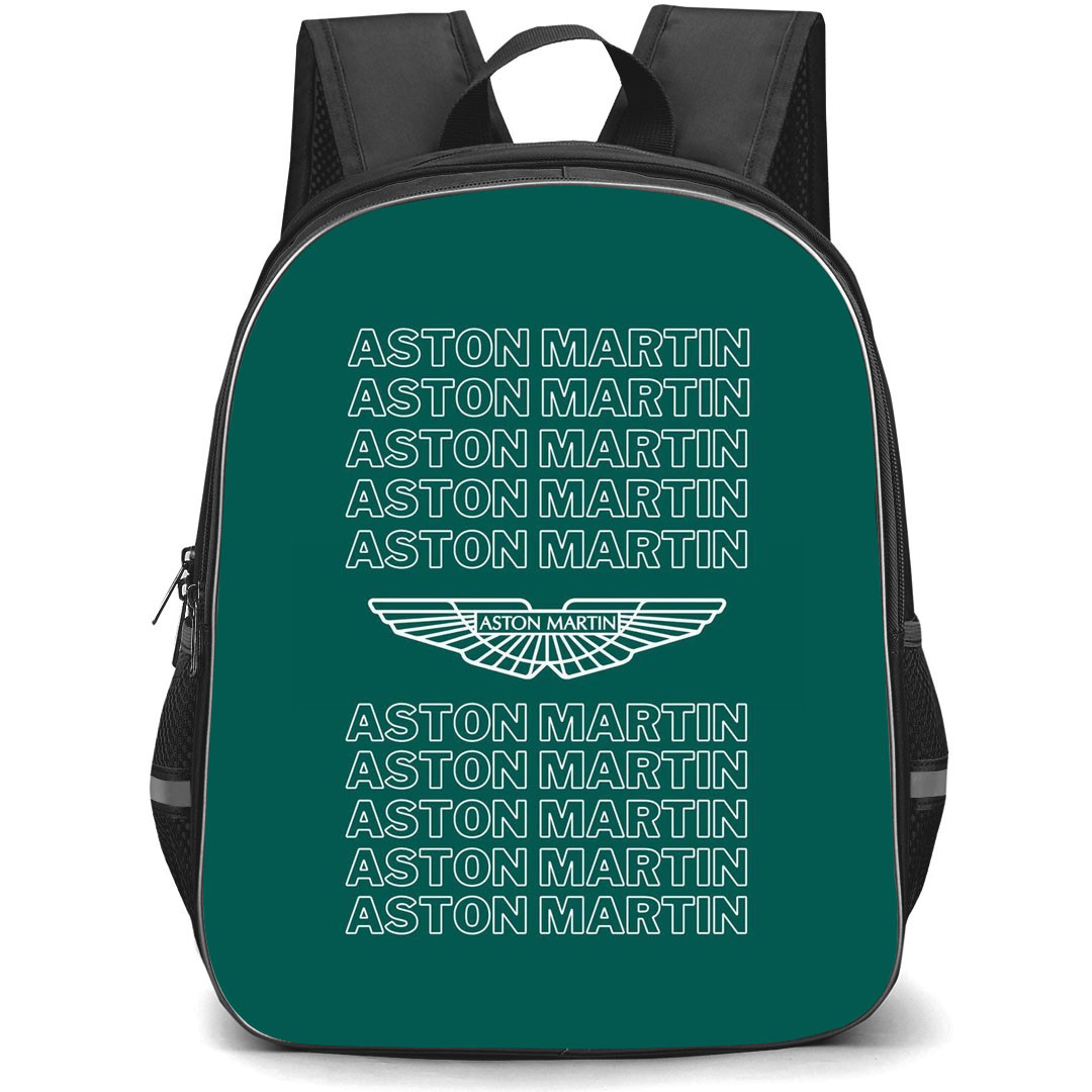 F1 Formula One Aston Martin Backpack StudentPack - Aston Martin Word Art On Green Background