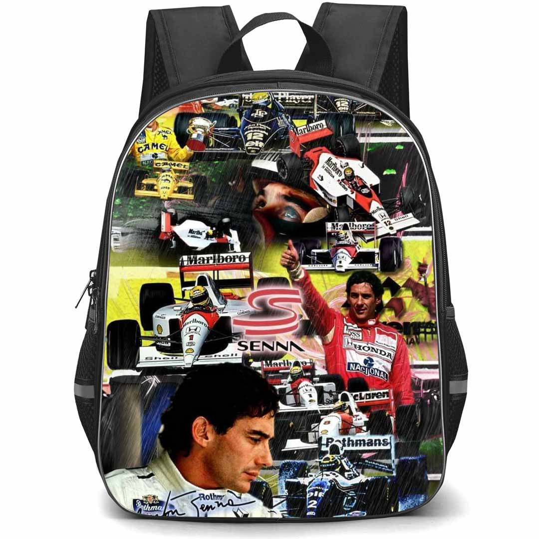 F1 Formula One Ayrton Senna Backpack StudentPack - Ayrton Senna Collage Poster