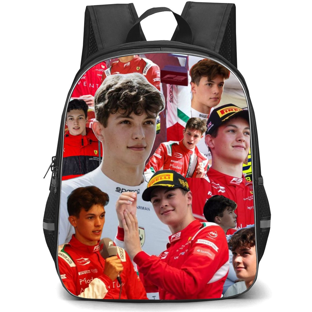 F1 Formula One Oliver Bearman Backpack StudentPack - Collage Art