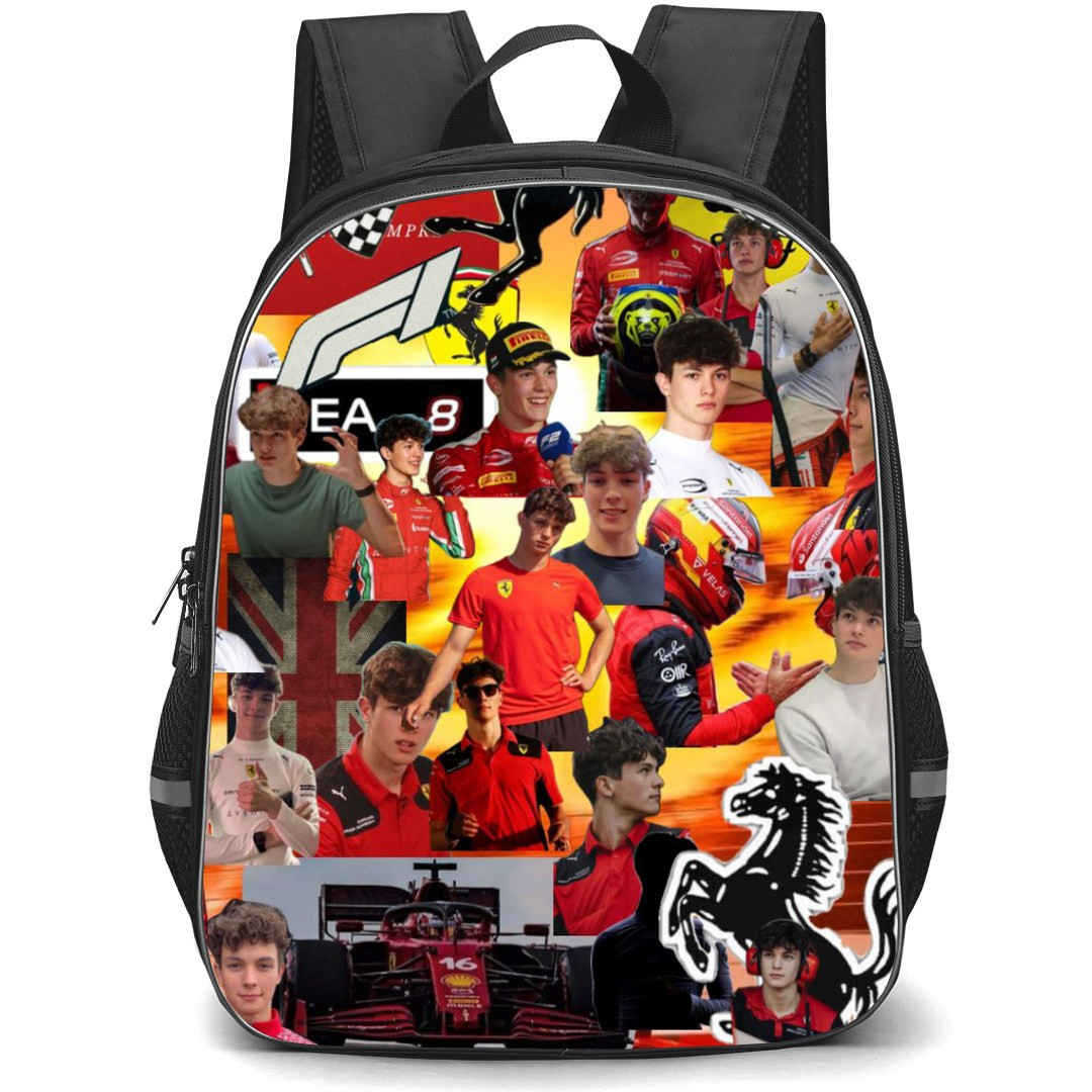 F1 Formula One Oliver Bearman Backpack StudentPack - Collage Sunset Background