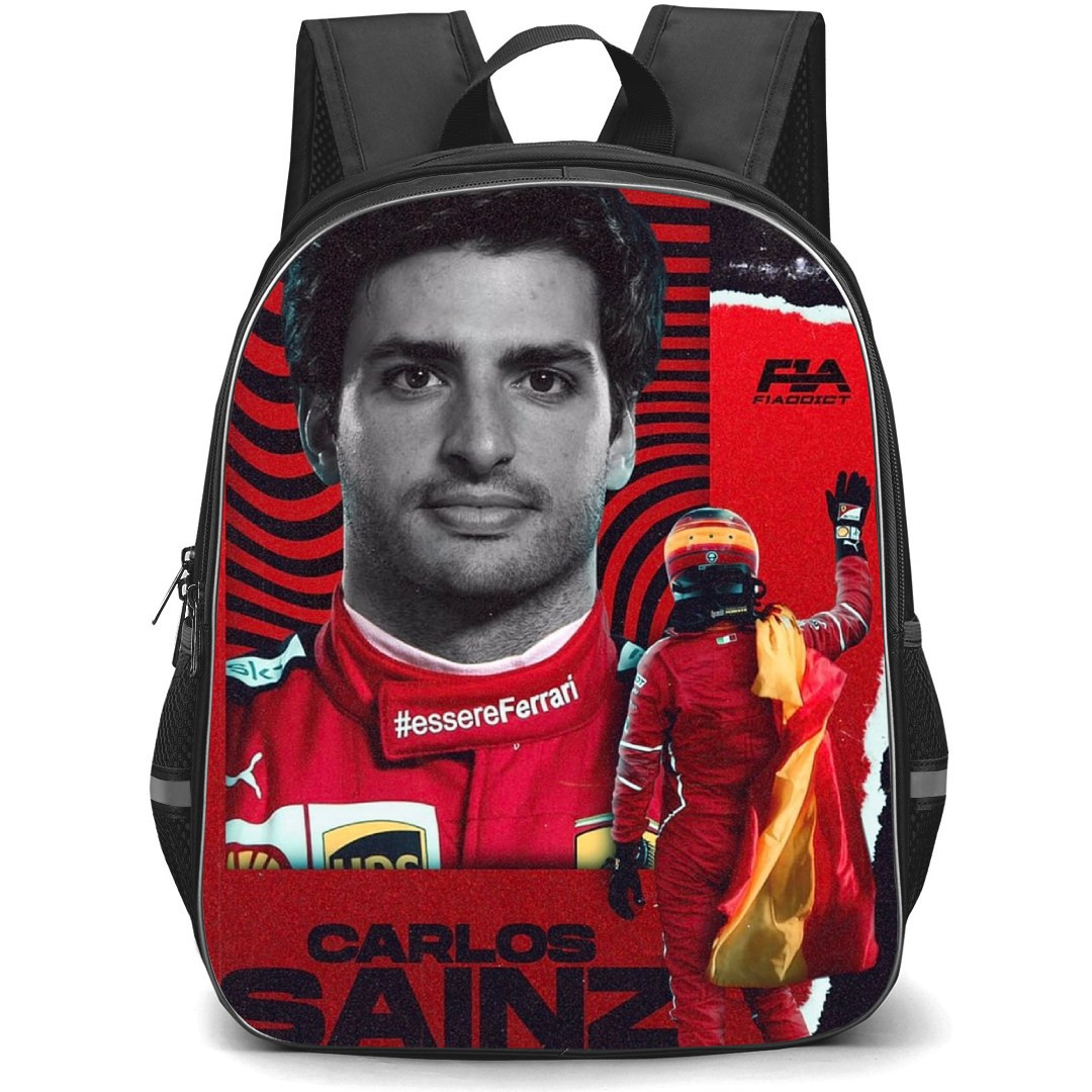 F1 Formula One Carlos Sainz Backpack StudentPack - Vintage Film Poster