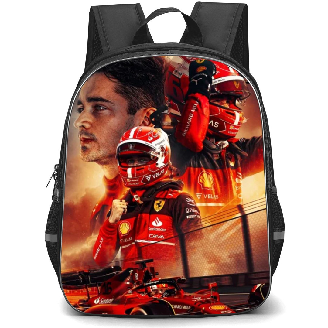F1 Formula One Charles Leclerc Backpack StudentPack - Cinematic Poster