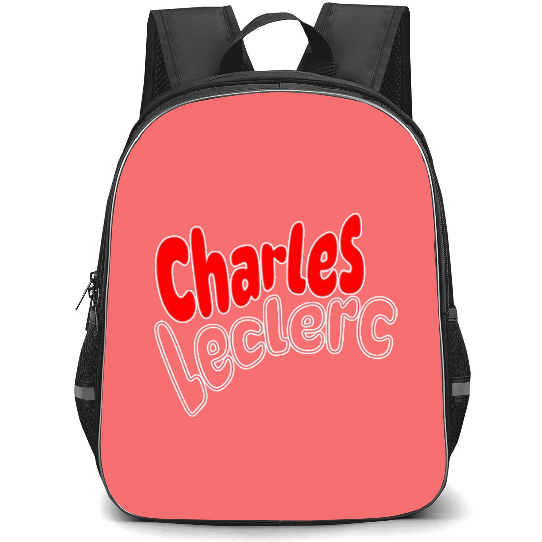 F1 Formula One Charles Leclerc Backpack StudentPack - Name Sticker Art