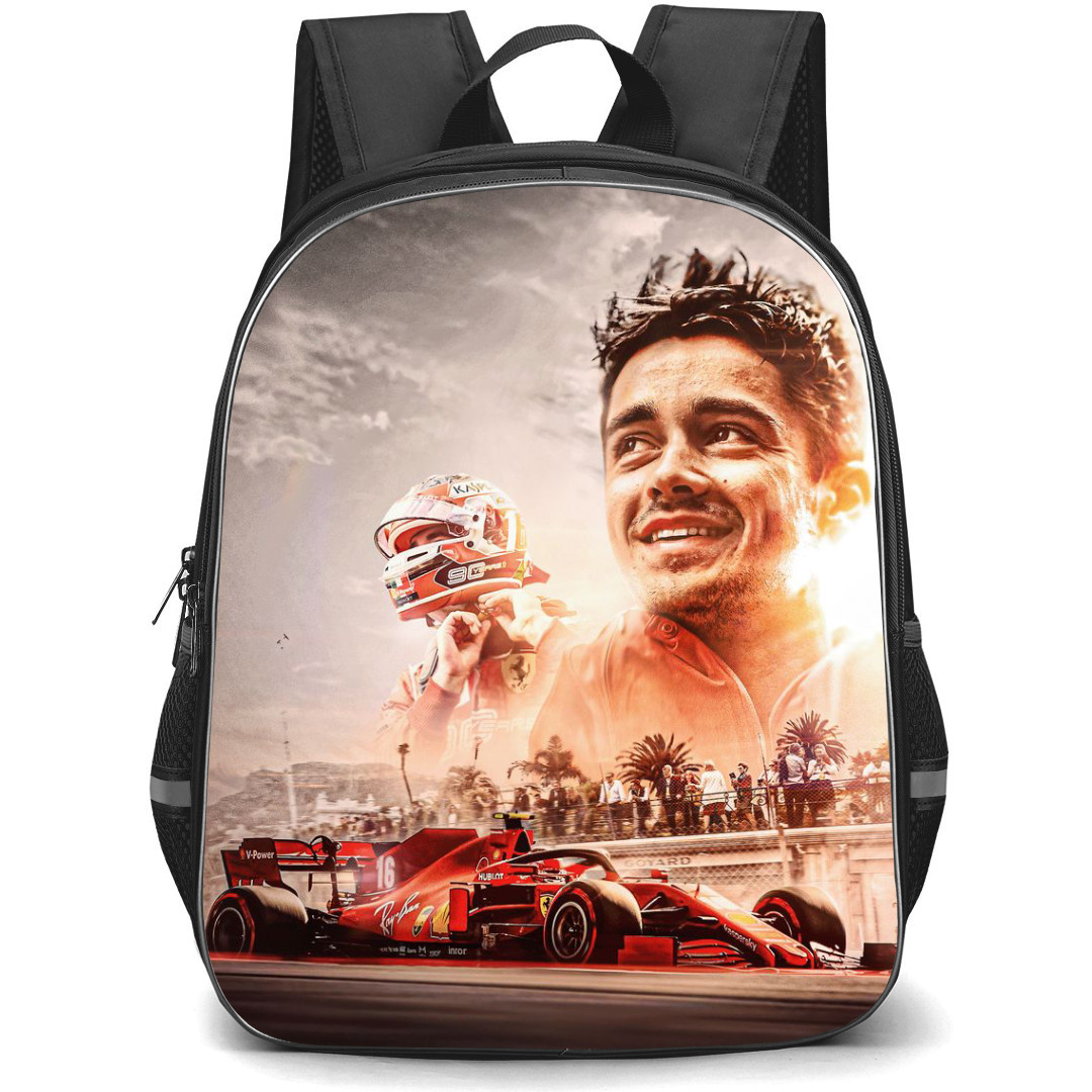 F1 Formula One Charles Leclerc Backpack StudentPack - Sky Overlay Poster