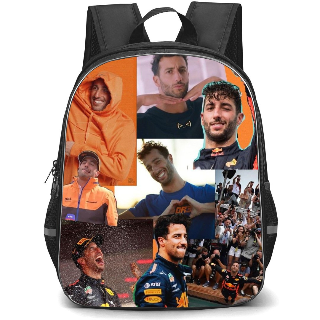 F1 Formula One Daniel Ricciardo Backpack StudentPack - Collage Art.jpg