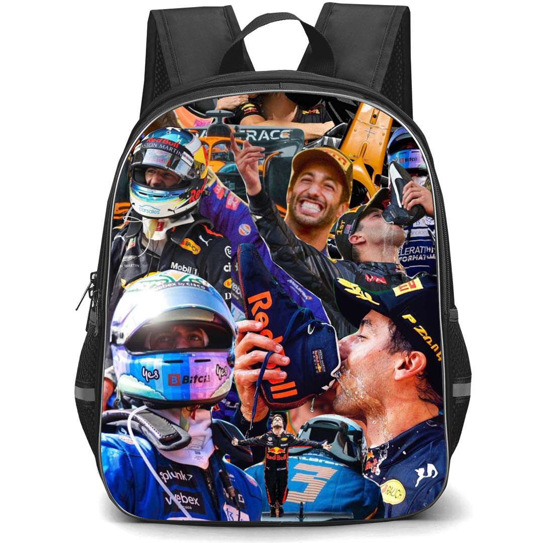 F1 Formula One Daniel Ricciardo Backpack StudentPack - Daniel Ricciardo Collage Poster