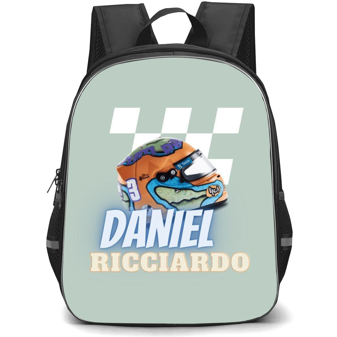 F1 Formula One Daniel Ricciardo Backpack StudentPack - Helmet Minimalist Poster