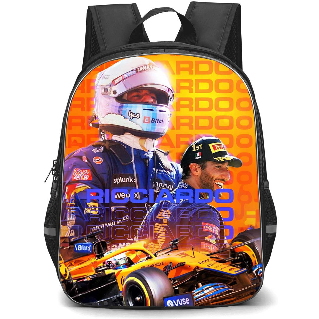 F1 Formula One Daniel Ricciardo Backpack StudentPack - Daniel Ricciardo Poster Art