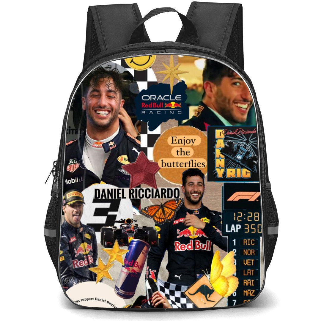 F1 Formula One Daniel Ricciardo Backpack StudentPack - Scrapbook Collage Art