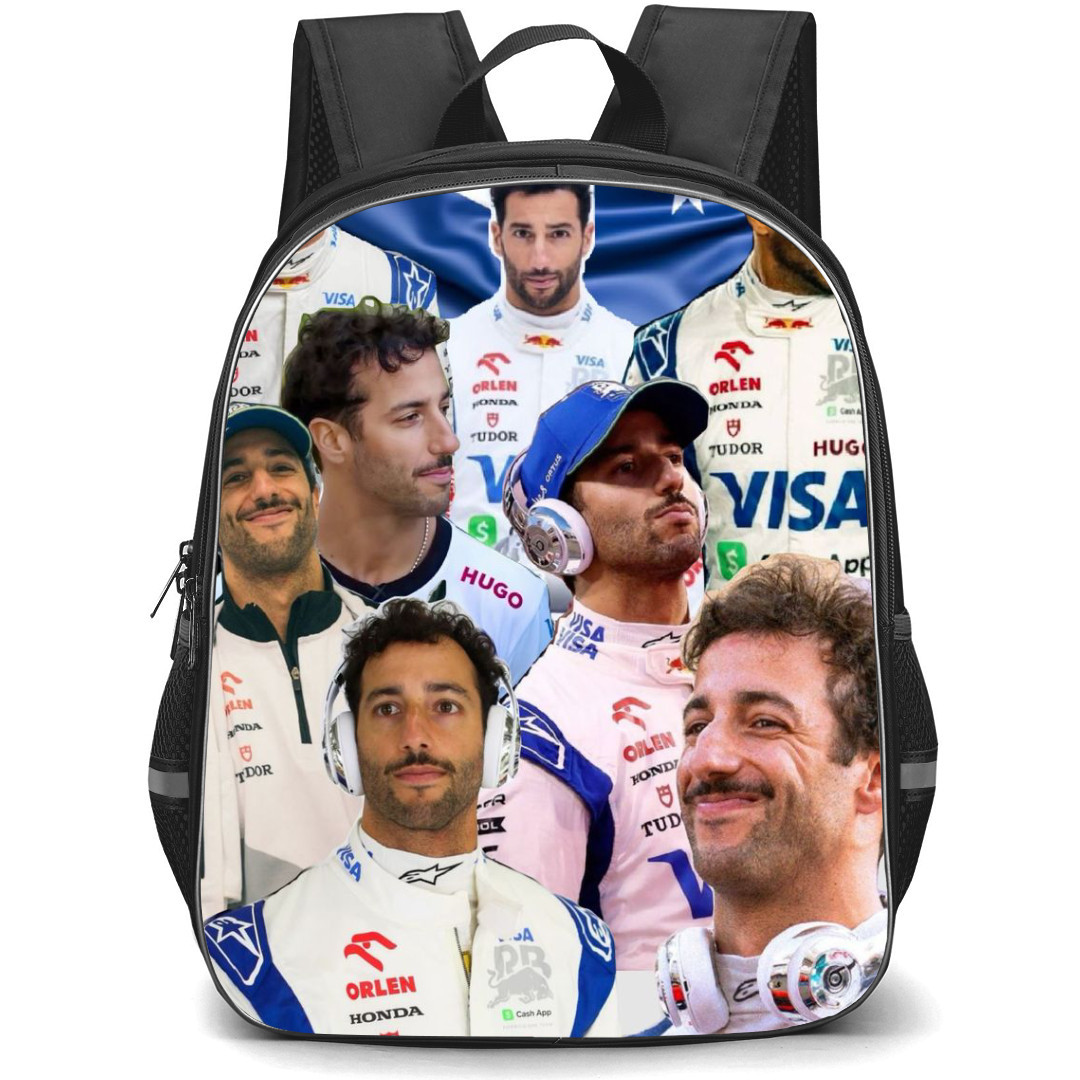 F1 Formula One Daniel Ricciardo Backpack StudentPack - United Kingdom Flag Background